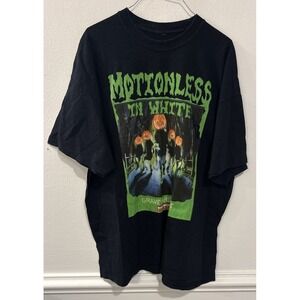 Motionless In White Graveyard Shift T Shirt Mens 2XL Black Band Tee